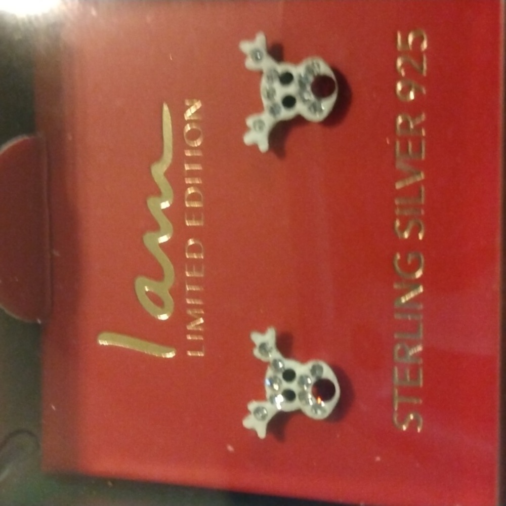 Sterling Silver Limited Edition by "I AM" Reindeer 925 earrings, NWT